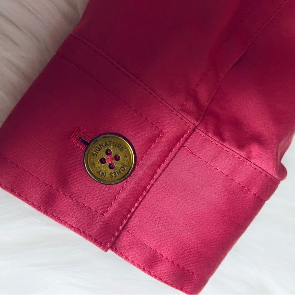 Jones New York Signature Sz M Orange Women’s Utility Jacket with Stretch - Picture 11 of 11